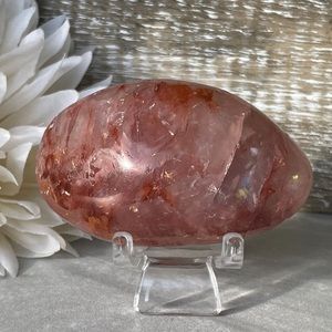 Fire Quartz- Hematoid Quartz Meditation Palm Stone
